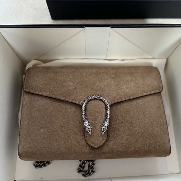 Gucci Brown Suede Dionysus wallet on chain - Picture 4 of 5